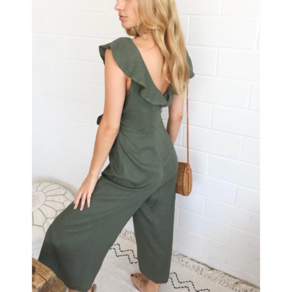 Parkway Jumpsuit from Esther & Co. in Khaki - Picture 4 of 4
